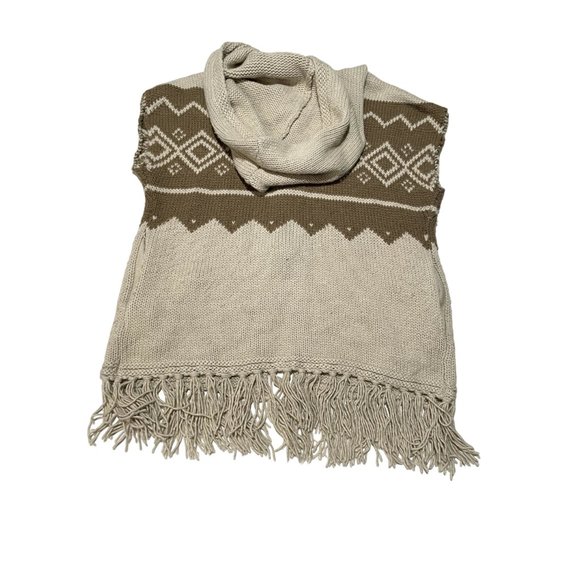 VASIA COZY Fringe Boho Sweater Vest w/ Hood SIZE XS | S1 - Picture 2 of 6